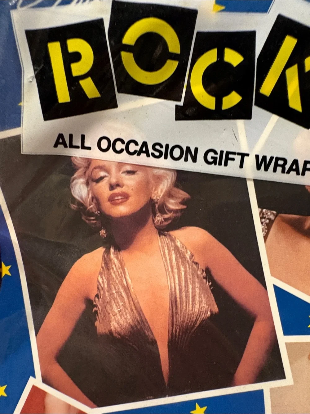 Marilyn Monroe Gift Wrap Wrapping Paper Gift Wrap NWT. RARE. Rock Wraps